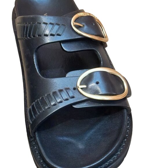 Vanessa Bruno Fussbett Sandals, Black, Size 39 - Picture 3 of 12